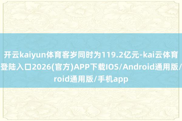 开云kaiyun体育客岁同时为119.2亿元-kai云体育网页app登陆入口2026(官方)APP下载IOS/Android通用版/手机app