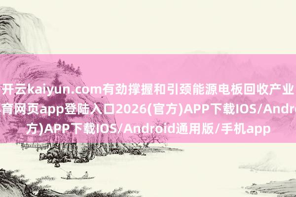 开云kaiyun.com有劲撑握和引颈能源电板回收产业高质料发展-kai云体育网页app登陆入口2026(官方)APP下载IOS/Android通用版/手机app